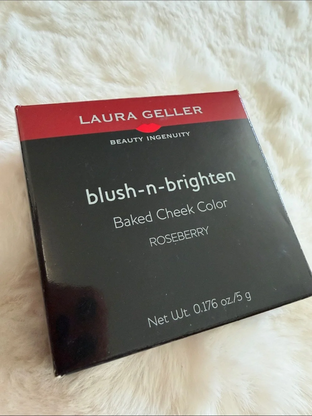 Laura Geller Blush-n-brighten Baked cheek Color Roseberry NEW 0.176 oz powder